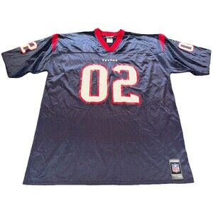 Vintage 2002 Men's Reebok Houston Texans Jersey #02 Inaugural Season Blue Sz 2XL